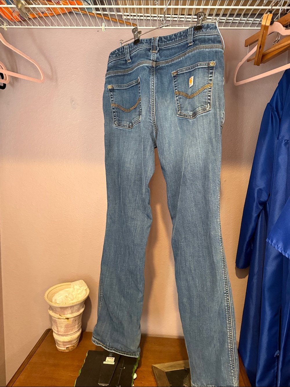 Carhartt Women’s Flare Jeans in Light Blue Denim